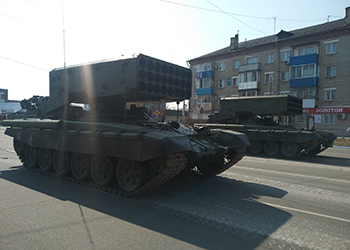 В Белогорске состоялась тренировка парада Победы