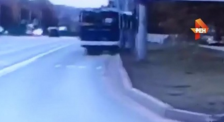 Видео момента ДТП с троллейбусом, где пострадали 26 пассажиров